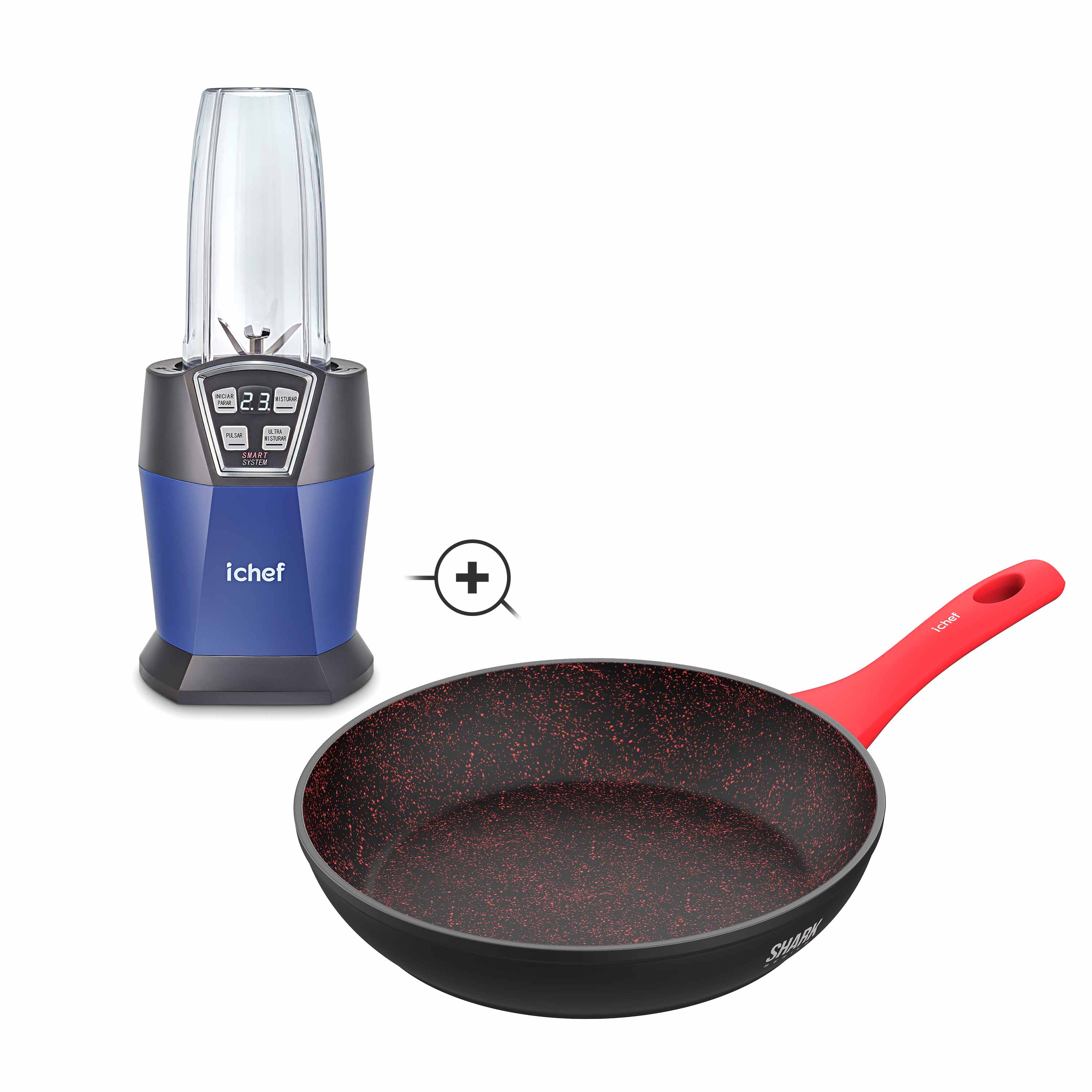 Power Nutri Machine Ichef e Panela First Sauté Petit Vermelha 20cm Ichef