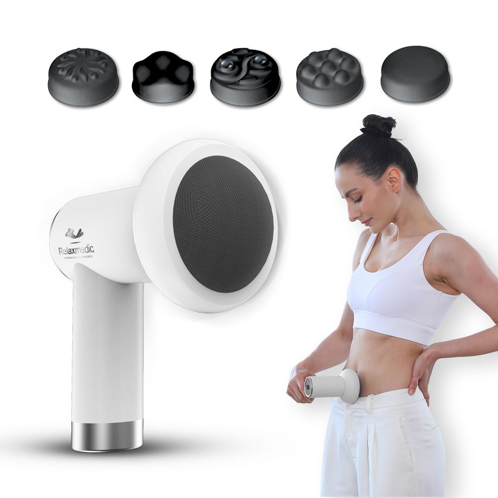 Massageador Elétrico Portátil Corporal Orbit Touch - Sem Fio U/BRANCO