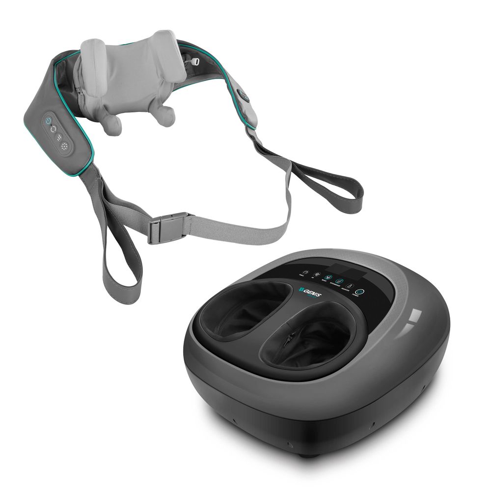 Massageador para pés Foot Zen e Massageador de Pescoço Neck Spa Genis Relax Polishop | Genis Relax