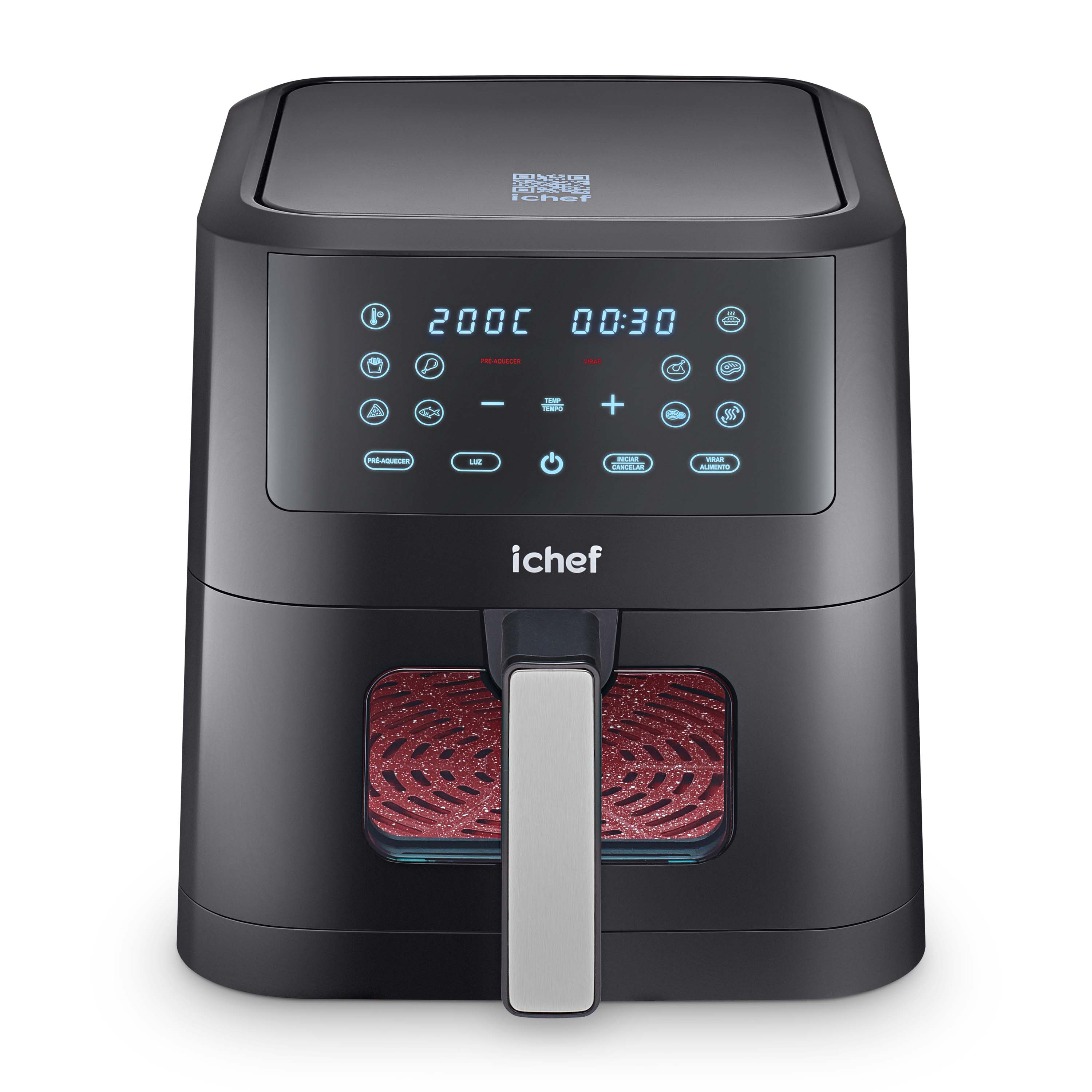 Fritadeira Elétrica Airfryer Ichef Smart Vision 6L