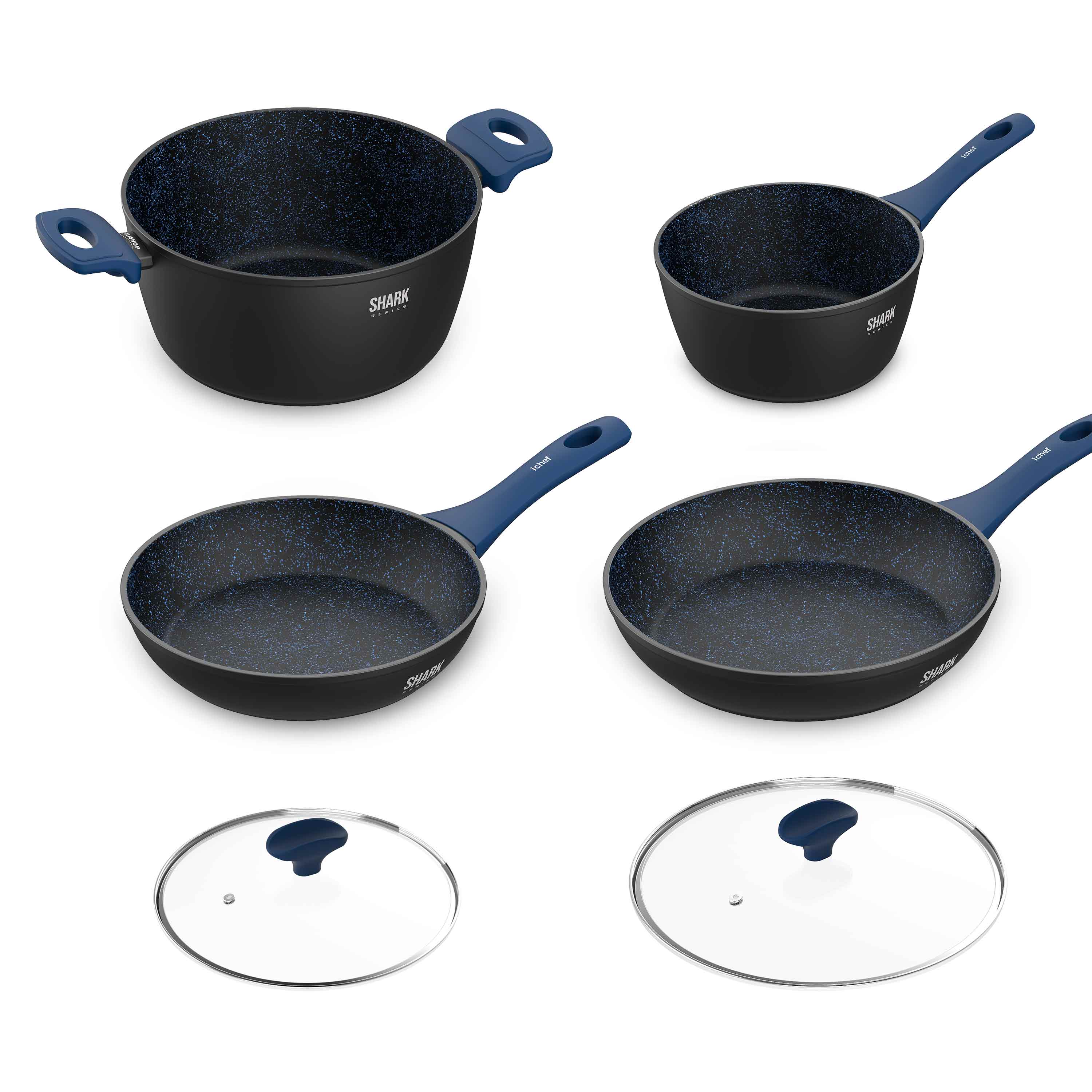 Super Combo Ichef Home Azul 4 panelas e 2 tampas