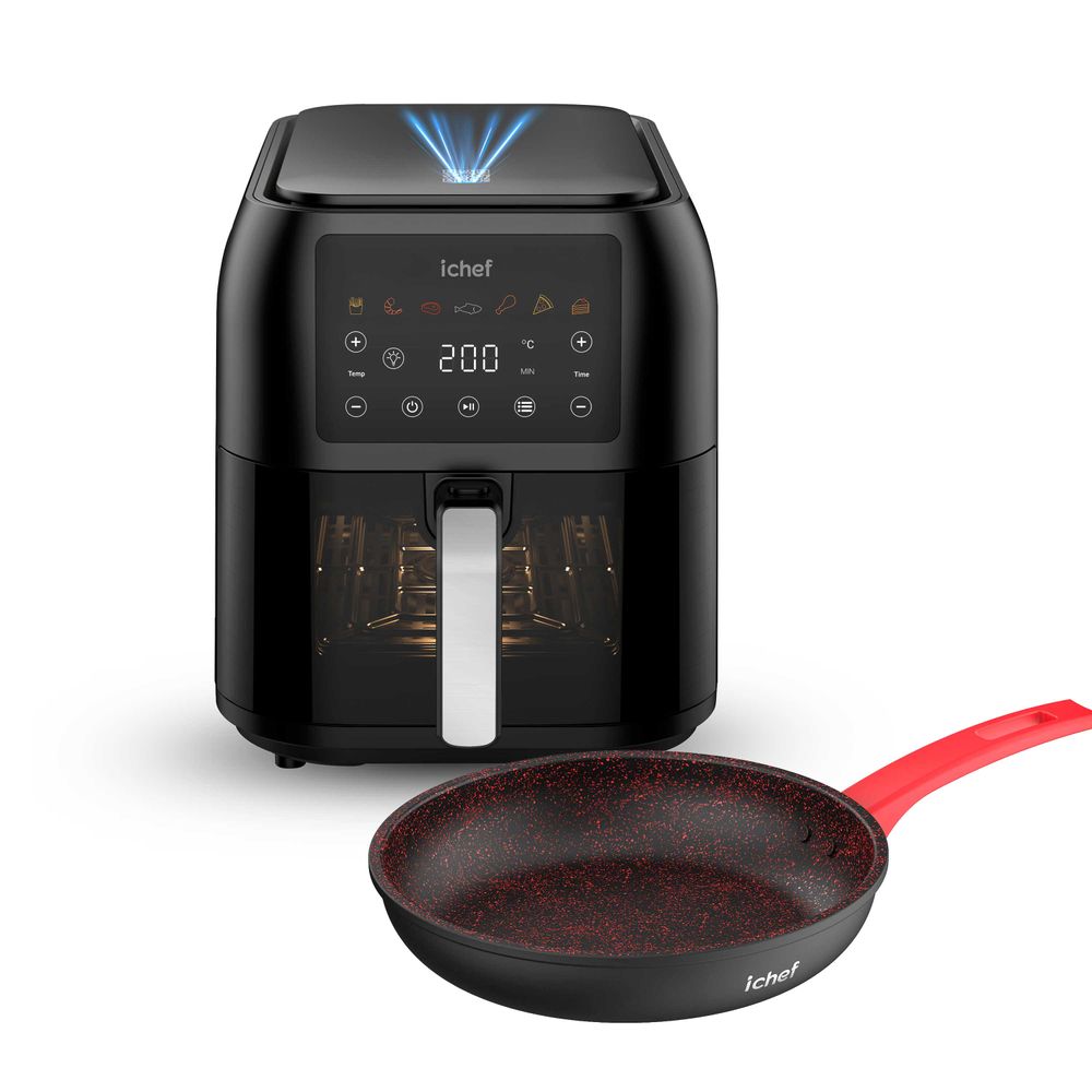 Fritadeira Elétrica Airfryer Max Space 8L e Panela First Sauté Grand 24cm | 220V