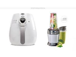 Kit Gourmet - Fritadeira Airfryer + Nutri Ninja Auto IQ