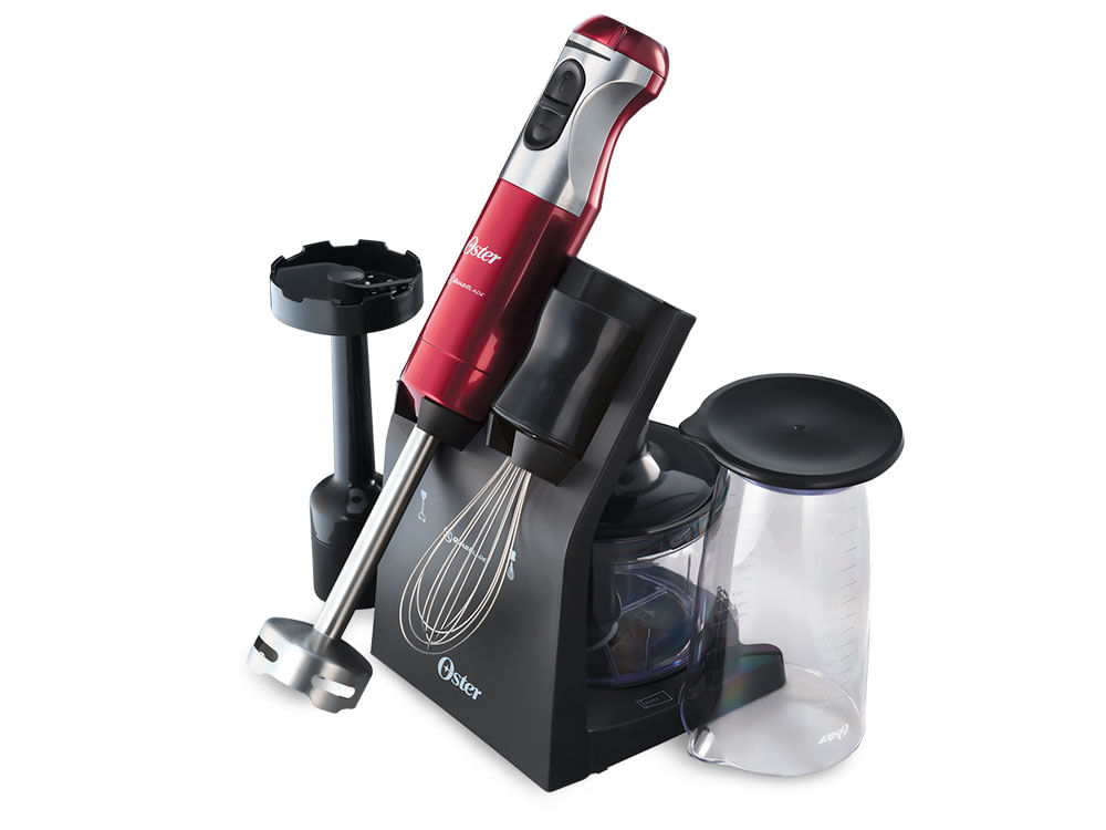 Mixer Multifuncional Oster - Multipower Elegance - Vermelho com Acessórios