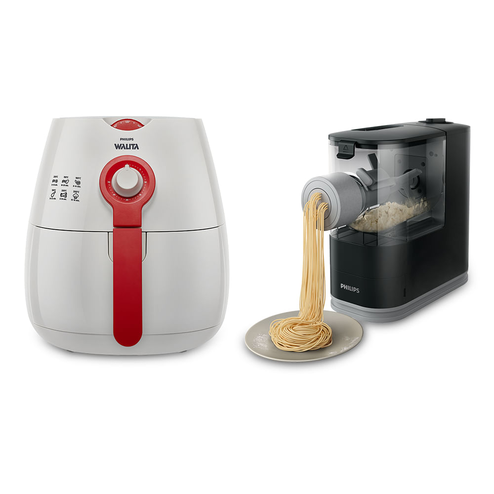 Fritadeira Elétrica Airfryer Viva + Máquina Automática De Massa Fresca Pasta Maker Philips Walita Menor preço em Fritadeira Elétrica Airfryer Viva + Máquina Automática De Massa Fresca Pasta Maker Philips Walita