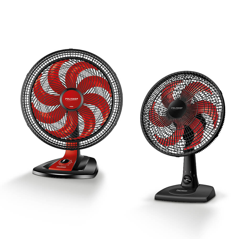 Ventilador Ultra Wind Comfort 8 Pás 40cm Polishop + Ventilador De Mesa Ultra Wind 30cm Polishop