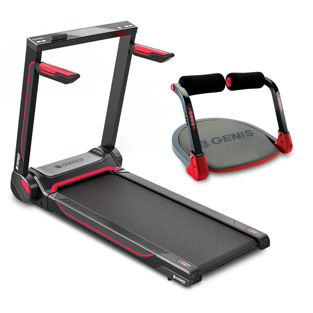 Esteira Ergométrica Genis GT 1000 e ganhe 20% de desconto na Plataforma Abdominal Ab Max Genis