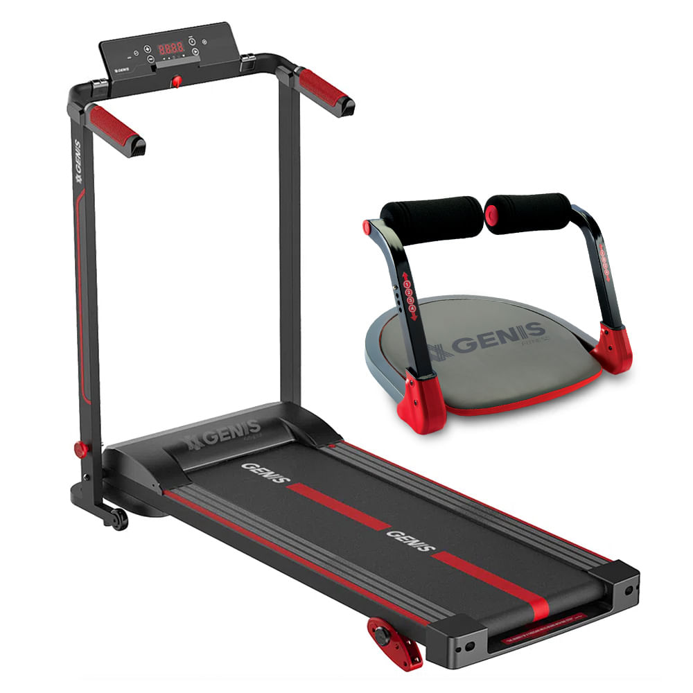 Esteira Ergométrica Genis GT 500 e ganhe 20% de desconto na Plataforma Abdominal Ab Max Genis