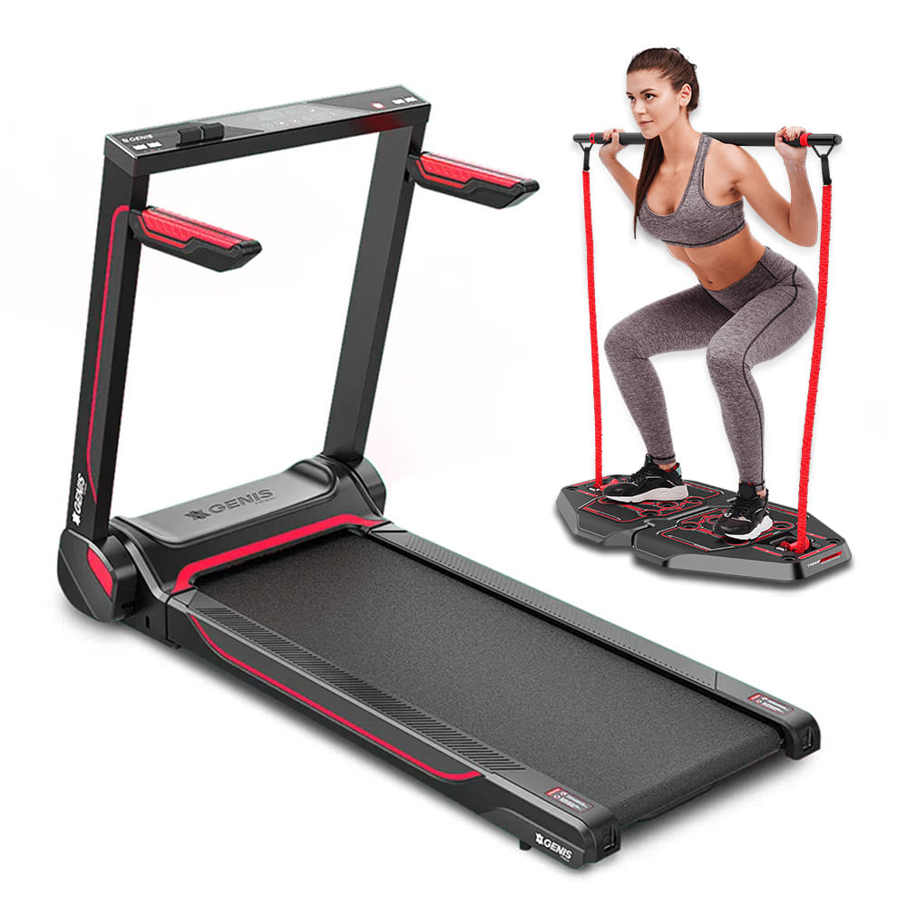 Esteira Ergométrica Genis GT 1000 e ganhe 20% de desconto na Plataforma de Exercícios Transformer Full Body Station