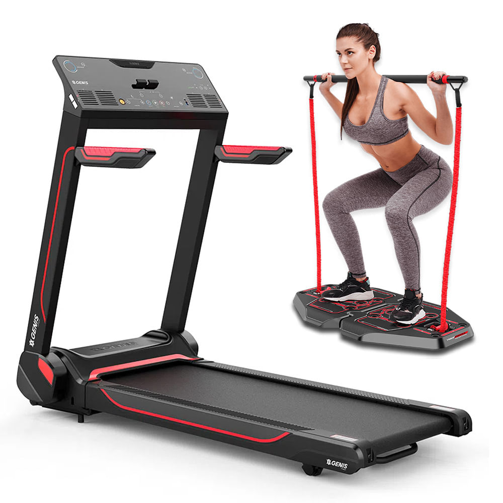Esteira Ergométrica Genis GT 2000 e ganhe 20% de desconto na Plataforma de Exercícios Transformer Full Body Station