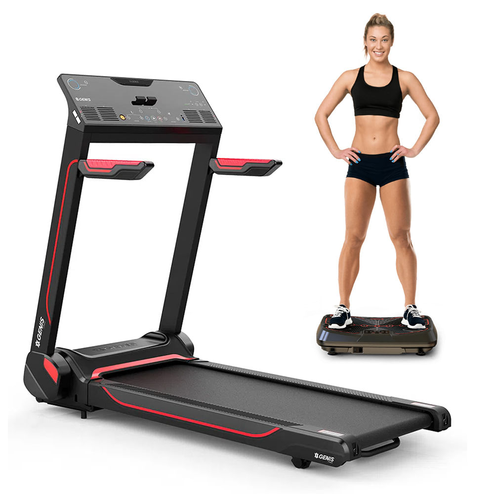 Esteira Ergométrica GT 2000 e ganhe 20% de desconto na Plataforma Vibratória Energym Pro Genis