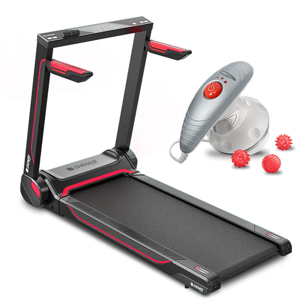 Esteira Ergométrica Genis GT 1000 e ganhe 20% de desconto no Massageador Spin Doctor Be Emotion