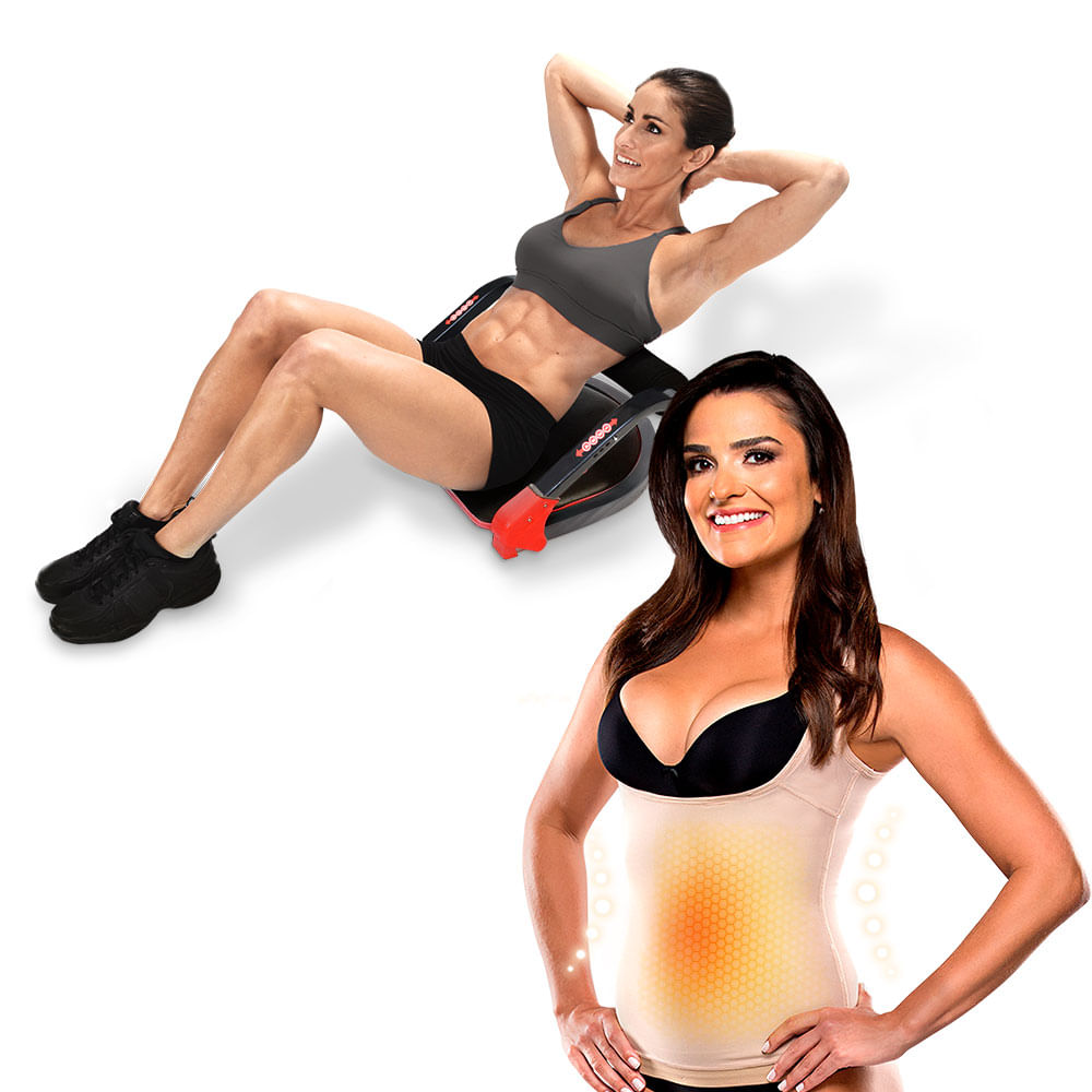 Plataforma Abdominal Ab Max Genis e GANHE 1 Shape Now T-Shirt Feminina Nude