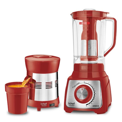 Liquidificador + Extrator Suco Red ICHEF + GANHE R$ 69 Desc.