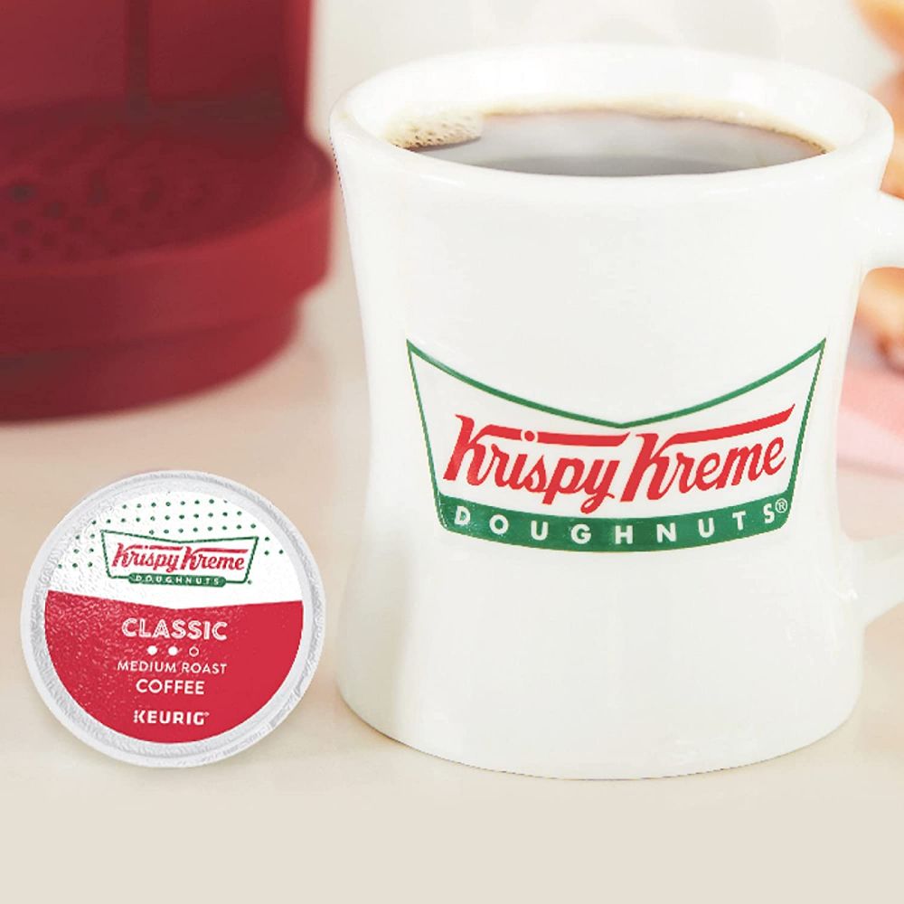 Cápsulas Krispy Kreme Classic dose única Keurig KCup Pods café torrado médio 93 g pacote com 48
