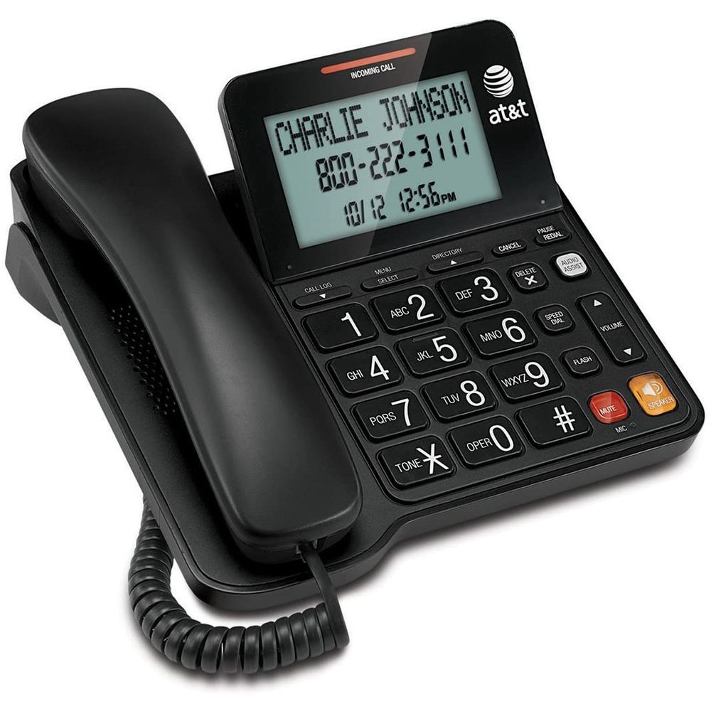 AT e T CL2940 Telefone com Fio para Sênior com Tecla Grande e Visor Inclinado 1 Ap