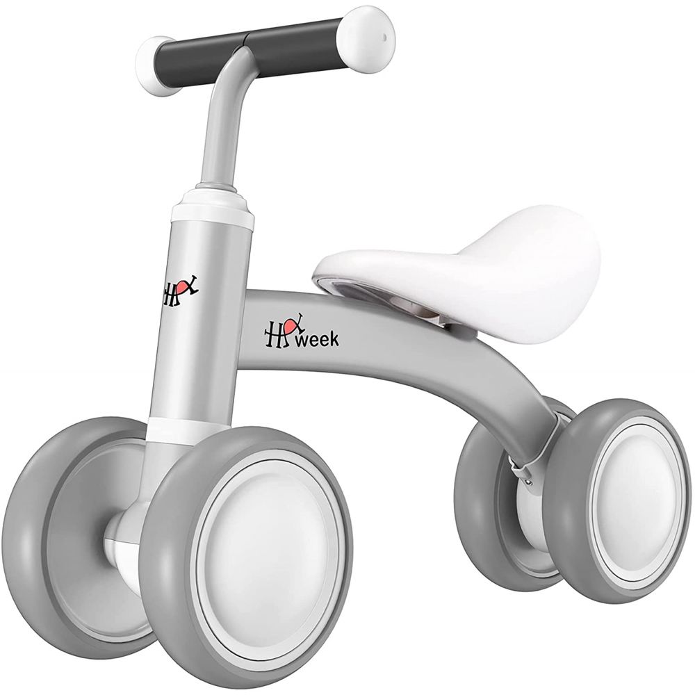 HAWEEK Bicicleta sem Pedal Infantil para Bebês de 1 a 3 anos Cinza
