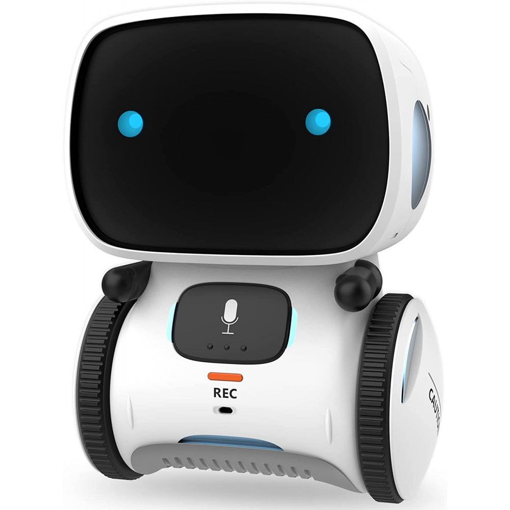 GILOBABY Robô Interativo com Sensor de Toque Controle de Voz Reconhecimento de Fala Canta e Dança 4 a 7 Anos Branco