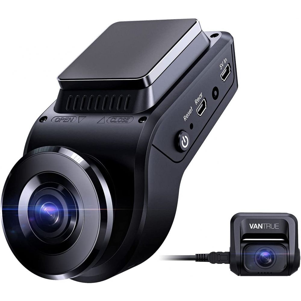 Vantrue S1 Camera Veicular Full HD 1080p170 com GPS Gravacao 4K Ultra HD Visao Noturna WiFi Preta