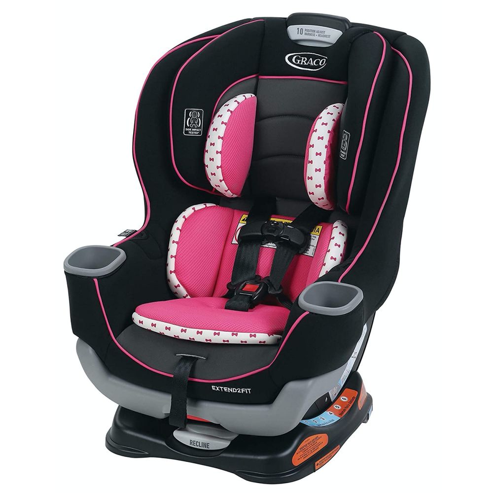 Graco Extend2Fit Cadeira de Bebe p Carro Conversivel preta e rosa