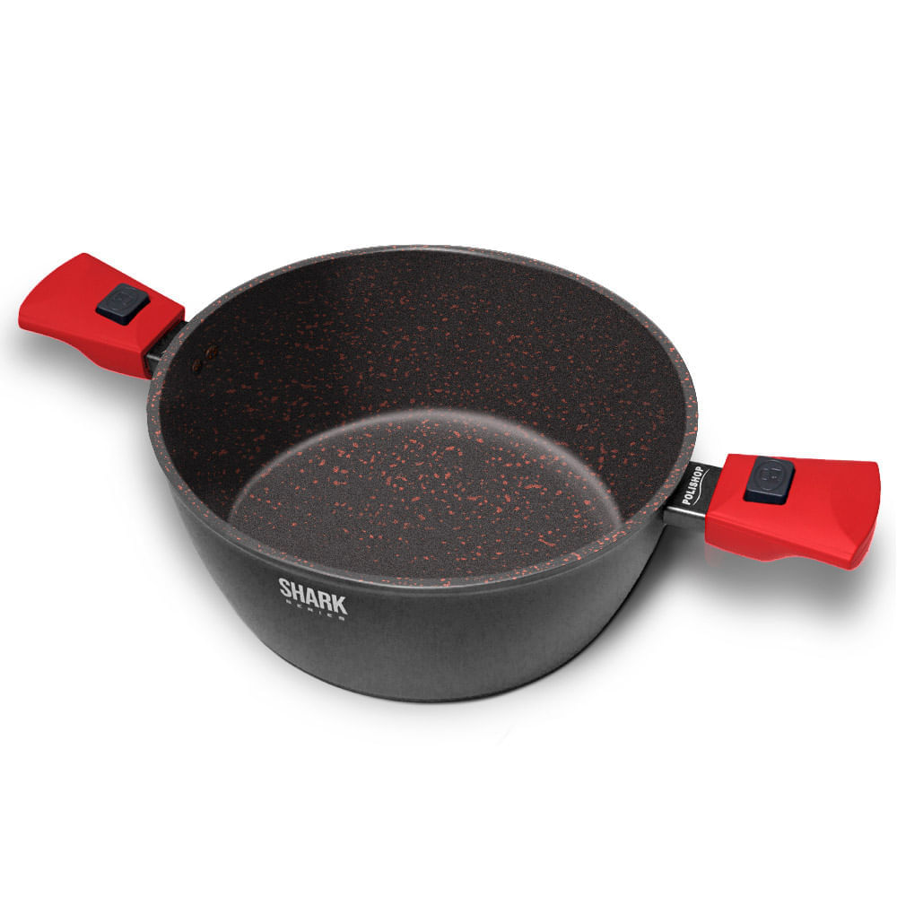 Panela Polishop iChef Ultra Family Size Shark Series Vermelha 24cm - Outlet | Ichef